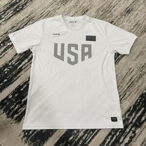 Rare Mitre Team USA White Authentic Soccer Football Jersey Shirt Mens L‎ Proflow